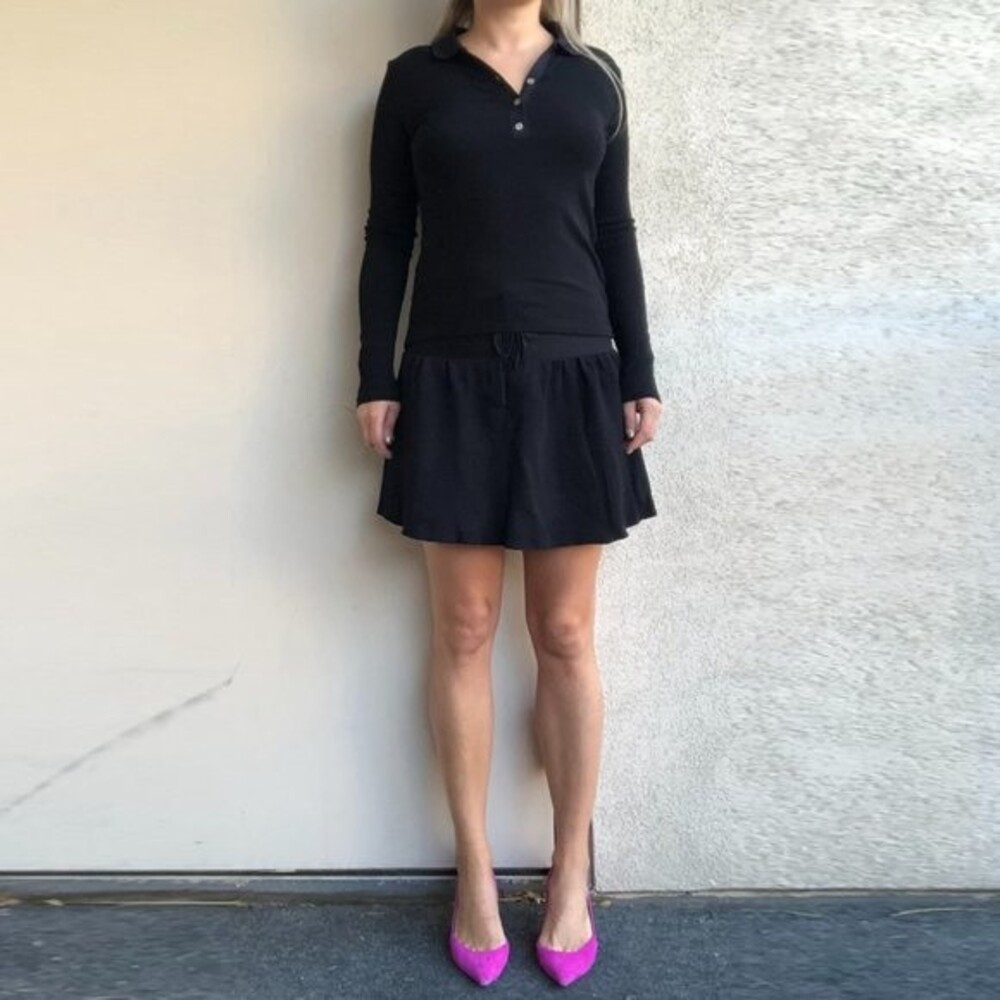Zara Knitwear Black Mini Skirt Size M